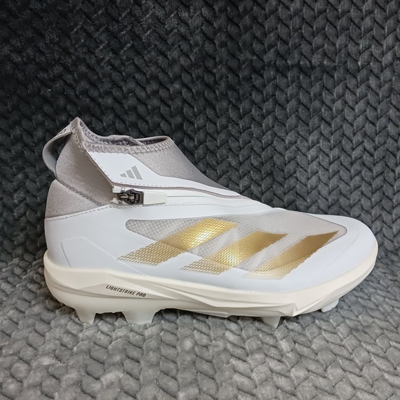Adidas Adizero Impact+ TPU Men\'s Baseball Cleats White Gray Gold Size 13 main image 7
